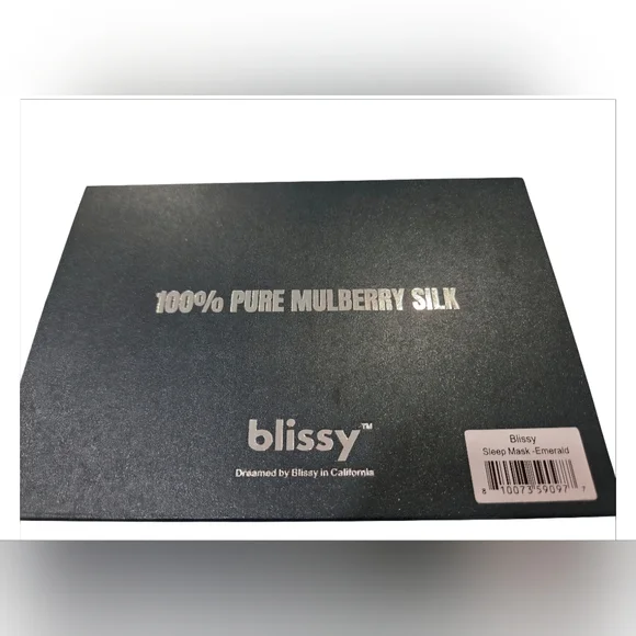 Blissy Silk Sleep Masks 100% Pure Muleberry Silk EMERALD BNWB - Picture 9 of 10